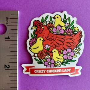 10/$10 Chicken Hen Aesthetic Vinyl Sticker Waterproof Water Bottle Laptop Crafts